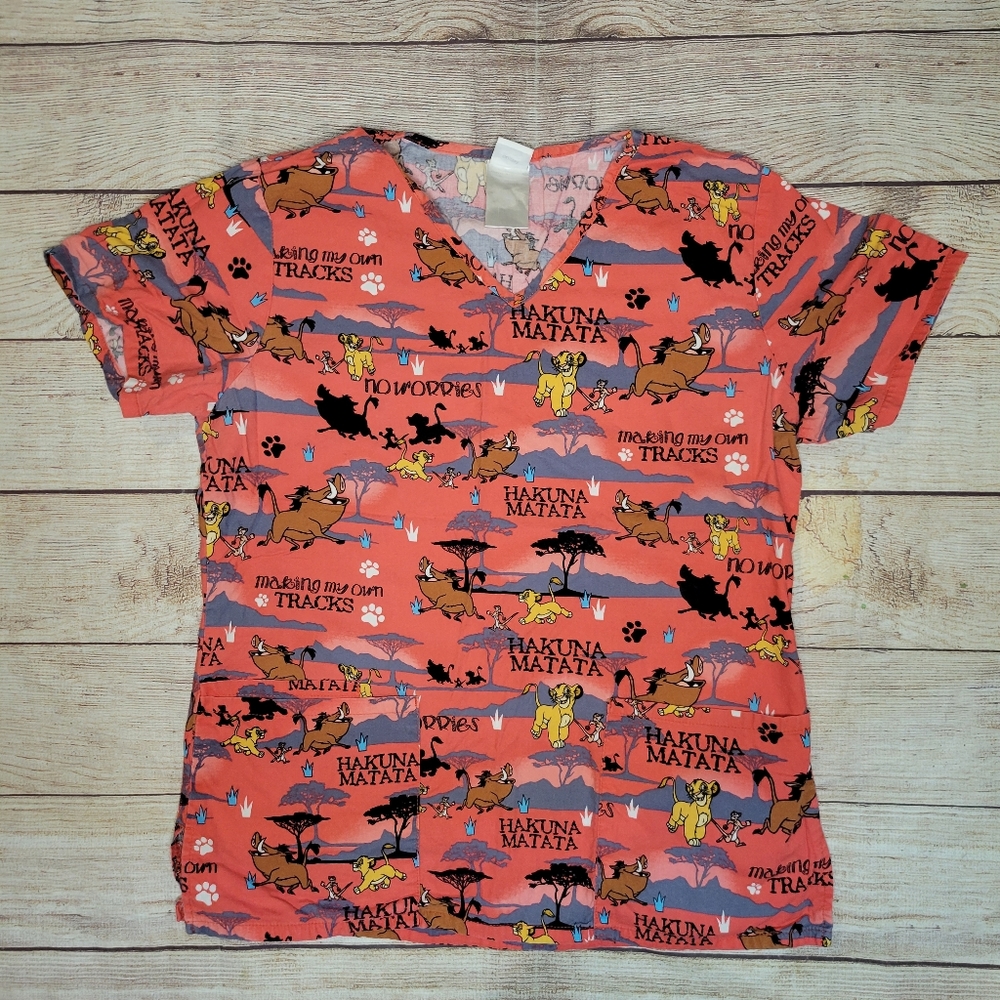 Disney the lion king Hakuna Matata scrub top